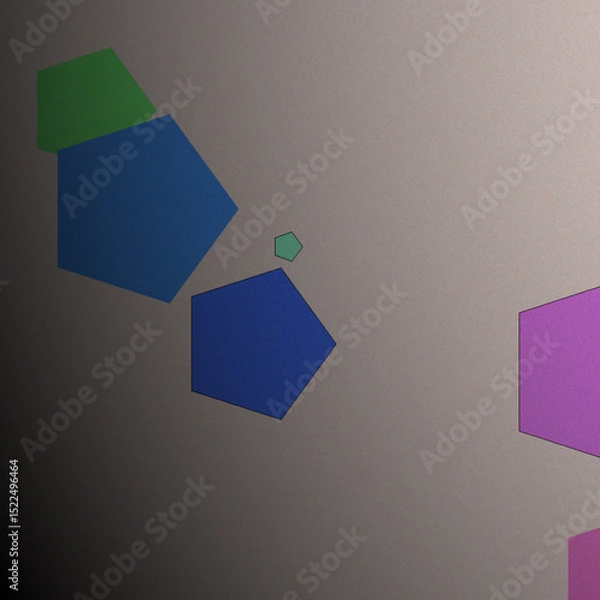 Fototapeta Abstract Composition of Interlocking Colorful Hexagons on a Gradient Background, Evoking a Sense of Modern Geometric Design.