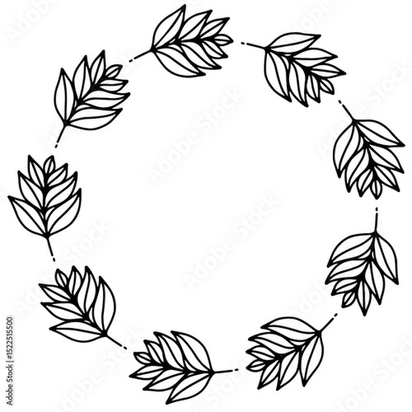 Obraz frame with leaves