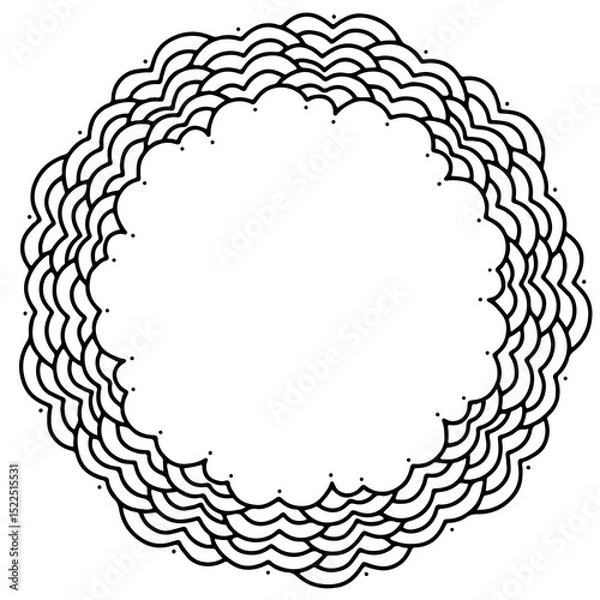 Obraz round lace pattern