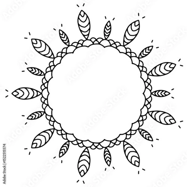 Obraz abstract floral frame