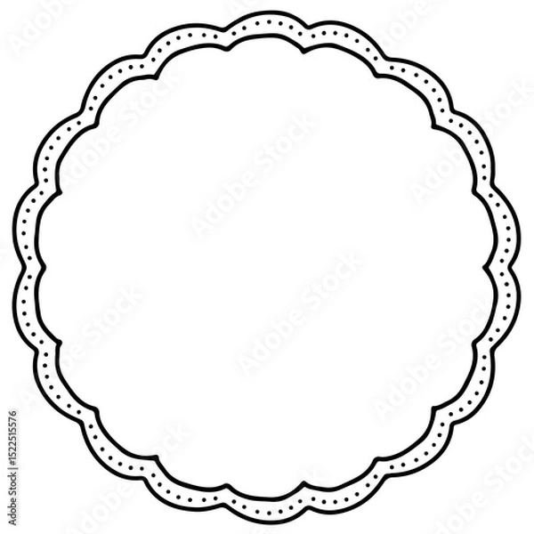 Obraz round frame for text