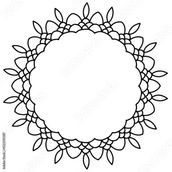 Obraz round lace frame