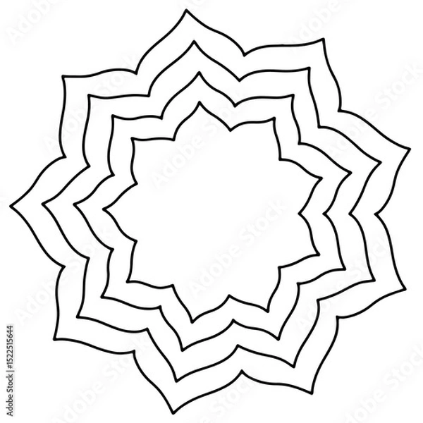 Obraz black and white star shape