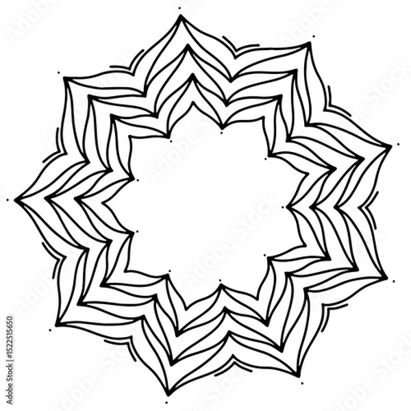 Obraz black and white star vector
