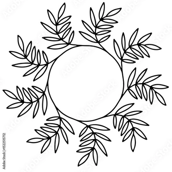 Obraz abstract floral frame