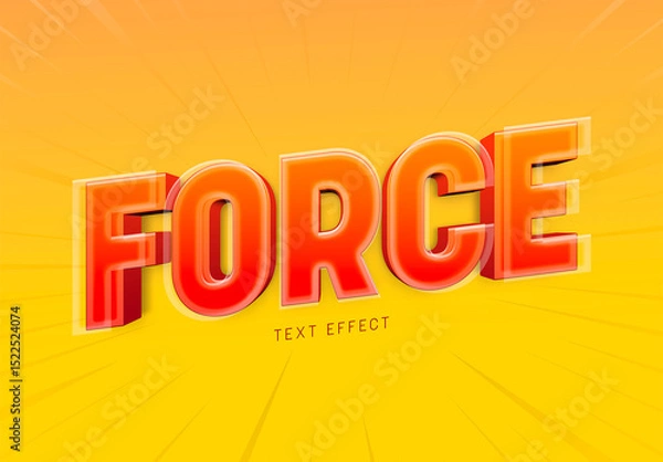 Obraz Force Text Effect