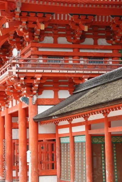 Obraz Typical colors of japanese shinto shrines in Kyoto
