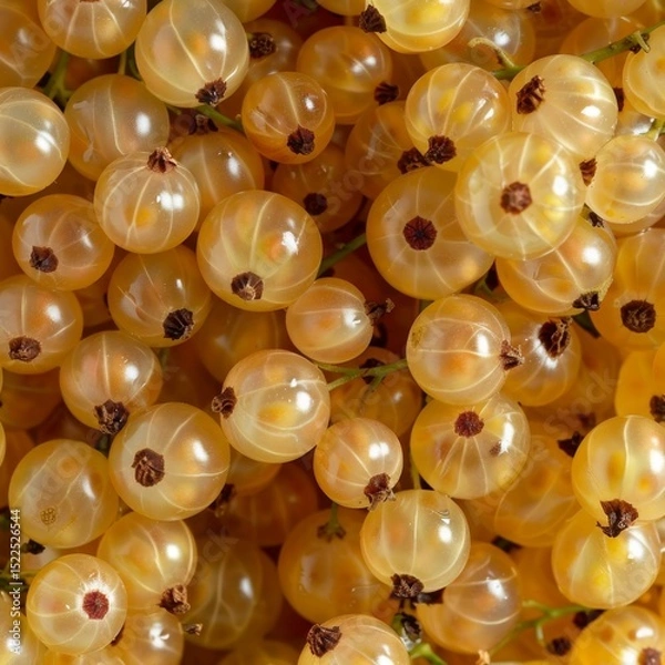 Obraz White currant texture background, Ribes nigrum fruits pattern, whitecurrant mockup, white berry