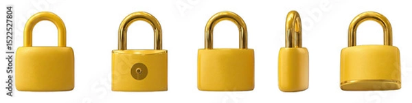 Obraz Four yellow padlocks