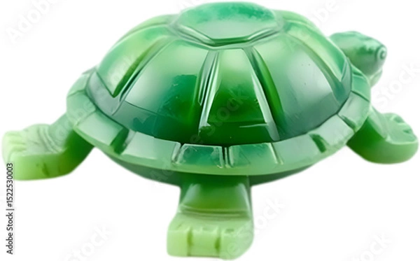 Obraz Smoothly carved jade turtle with detailed limbs, sharp shell edges, natural depth, and elegant simplicity. 