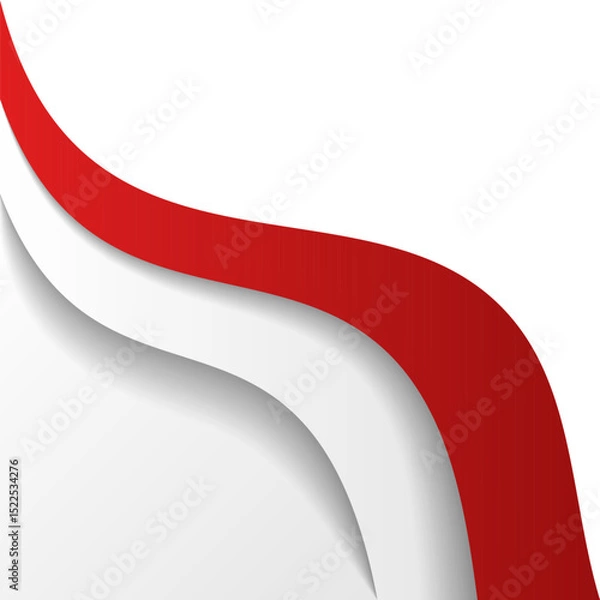 Fototapeta Futuristic Dynamic Wave Indonesian Flag Corner Header Footer Shape Vector Assets for Flyer, Banner, Poster, Etc. Corner Frame Shape