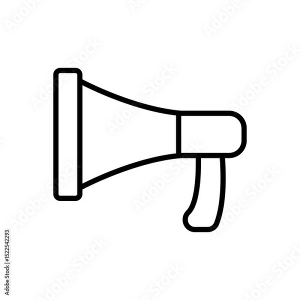 Obraz mega phone line icon vector