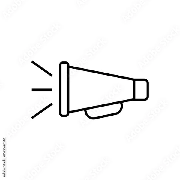 Obraz mega phone line icon vector