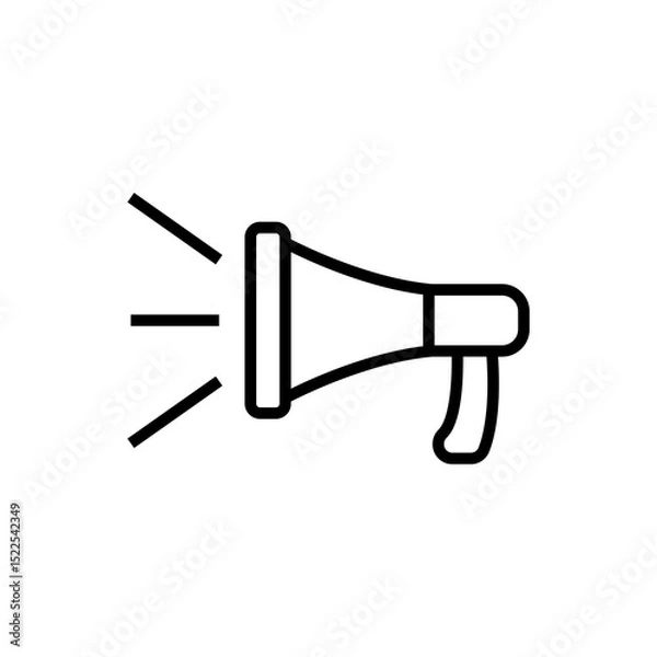 Obraz mega phone line icon vector