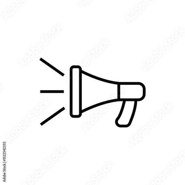 Obraz mega phone line icon vector