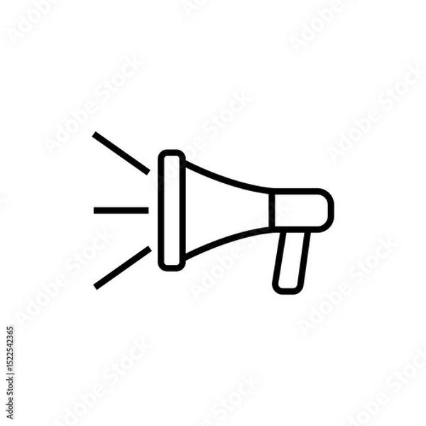 Obraz mega phone line icon vector