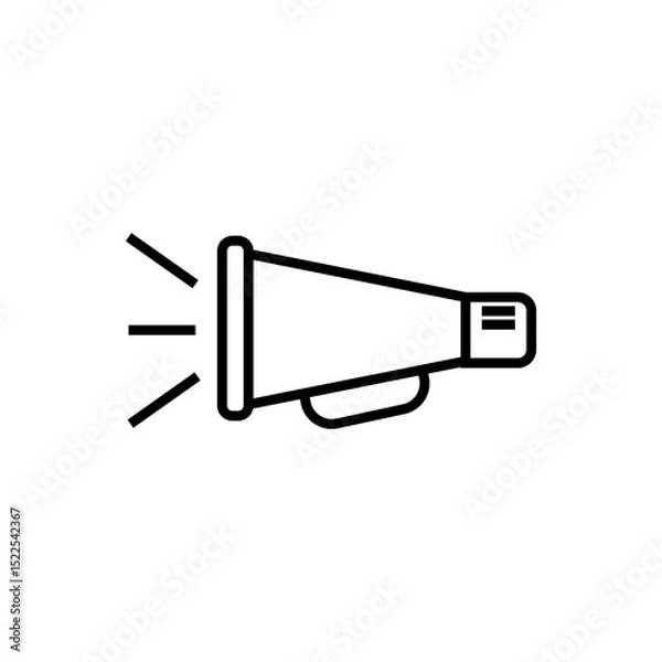 Obraz mega phone line icon vector