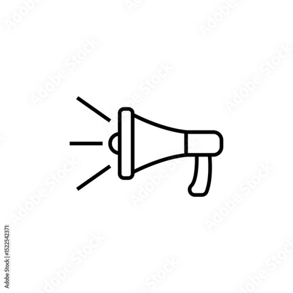 Obraz mega phone line icon vector