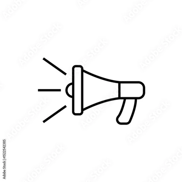 Obraz mega phone line icon vector