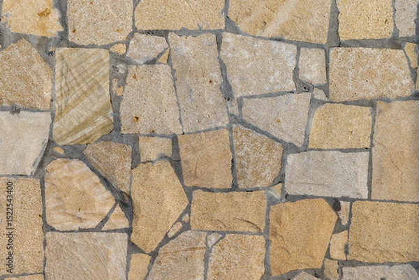 Obraz A high-resolution image of a seamless textured stone wall, photo texture