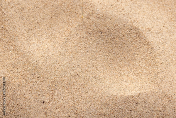 Obraz Detailed view of textured golden quartz sand under natural lighting