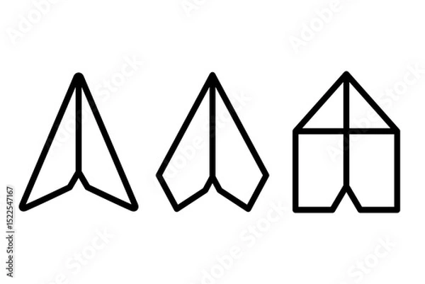 Obraz Paper airplane set illustration