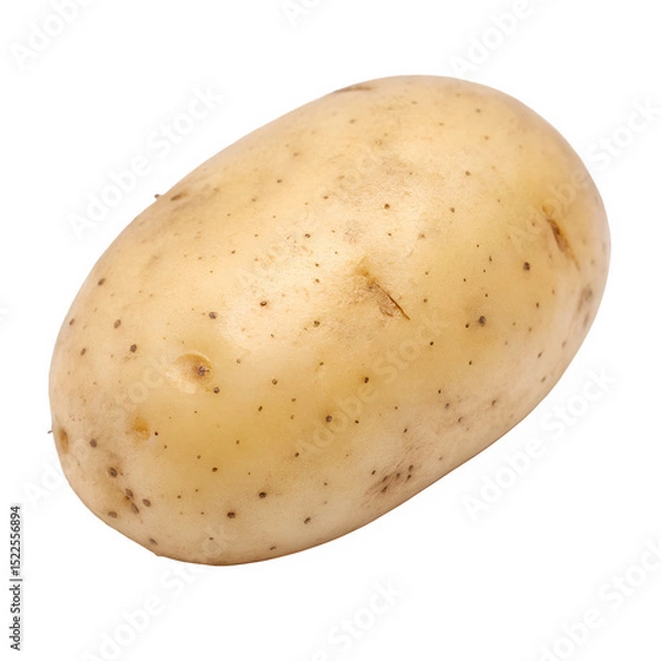 Fototapeta Freshly harvested russet potato isolated on a solid black background for culinary concepts