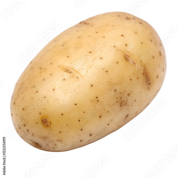 Fototapeta Freshly harvested potato isolated on black background demonstrating texture and detail