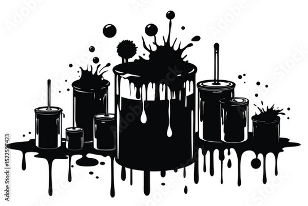 Fototapeta Adobe Illustrator Artwork A set of different colored strokes on a transparent background
