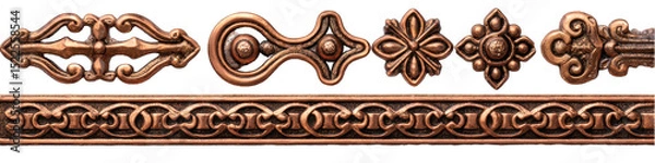 Obraz Ornate Copper-Colored Border