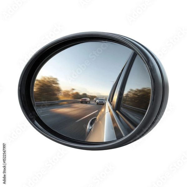 Obraz Reflections of Motion: A Glimpse from the Car Window