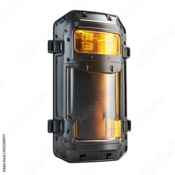 Fototapeta Versatile Emergency LED Signal Light with Transparent Background