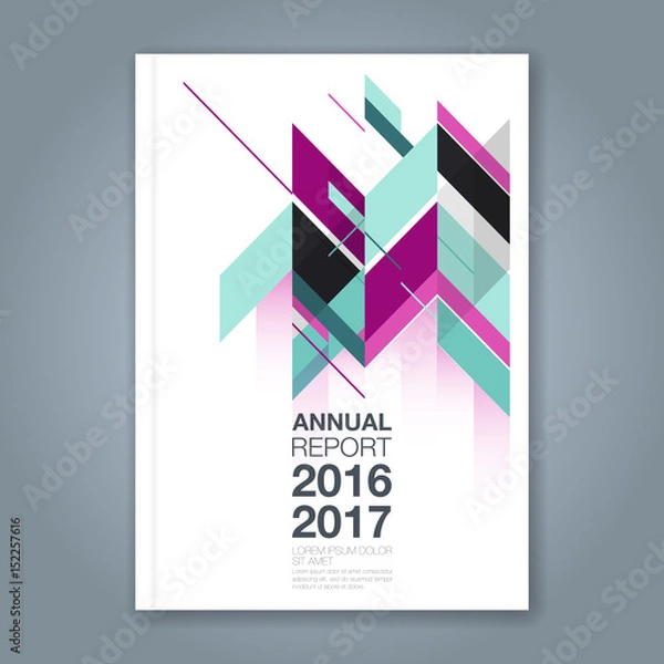Fototapeta Abstract minimal geometric shapes polygon design background for business annual report book cover brochure flyer poster