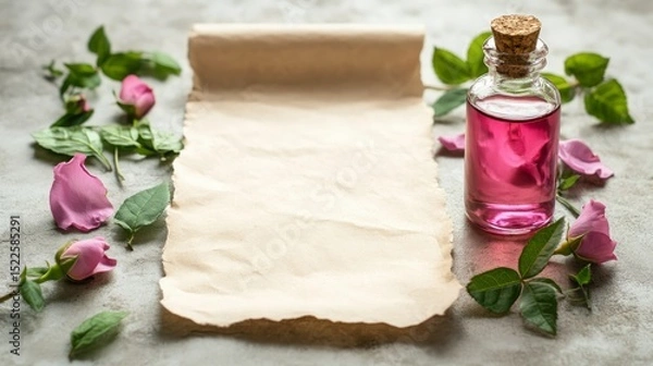 Fototapeta tea rose extract, Generative AI,