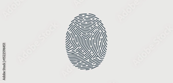 Obraz Abstract Fingerprint Icon for Security and Identity