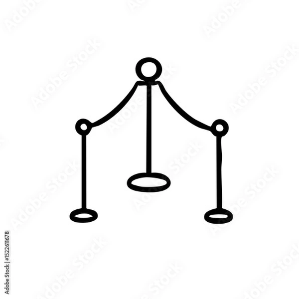 Obraz ロープ　線画　手書き