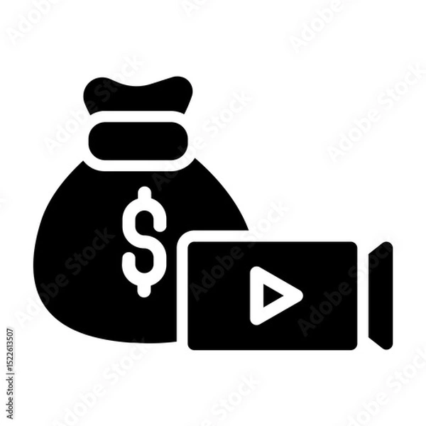 Fototapeta online payment Solid icon