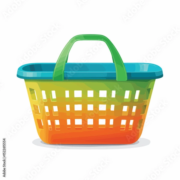 Obraz Professional Empty Shopping Basket for Market Commerce Business Use