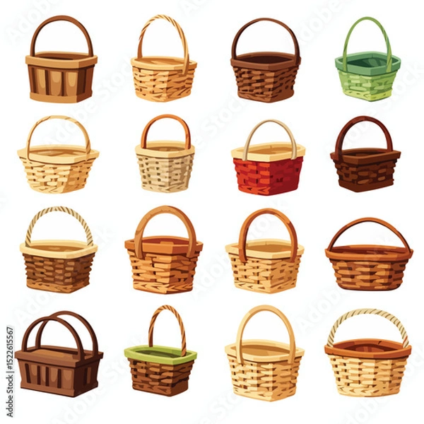 Obraz Professional Empty Shopping Basket for Market Commerce Business Use
