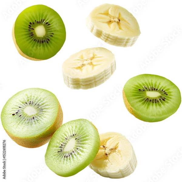 Obraz slices of kiwi and banana