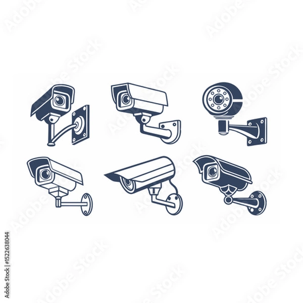 Fototapeta security camera icon vector
