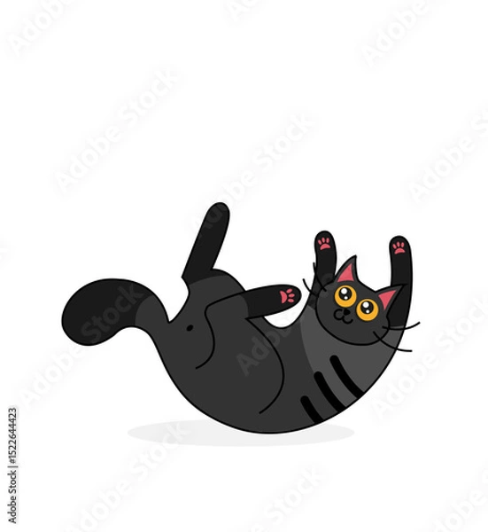 Obraz Cute cat vector. Kitten in flat style