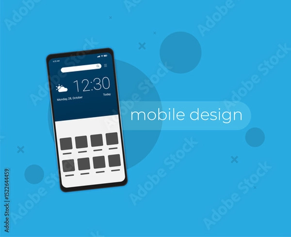 Obraz Mobile Application Interface flat vector
