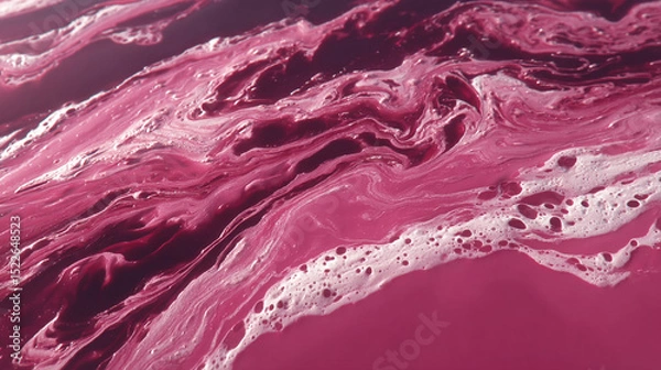 Obraz Abstract artistic fluid art with swirling magenta and white colors creating a texture