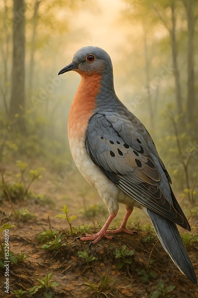 Obraz EXTINCT ANIMALS: PASSENGER PIGEON OR WILD PIGEON
