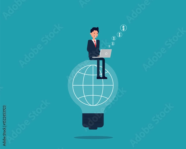 Obraz Working online - Business concept