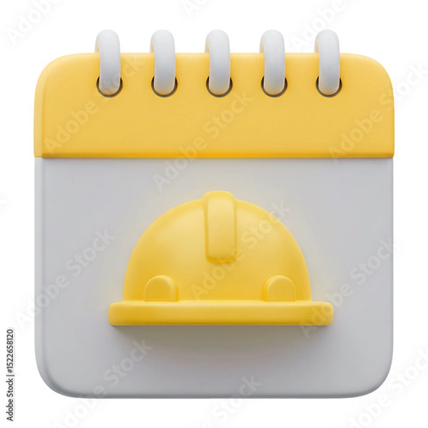 Obraz Calendário Trabalhador 3D