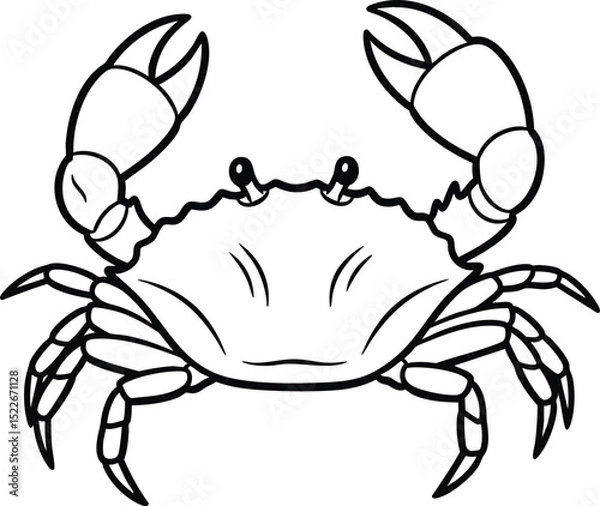 Fototapeta Classic Crab Icon for Seafood or Ocean Themes