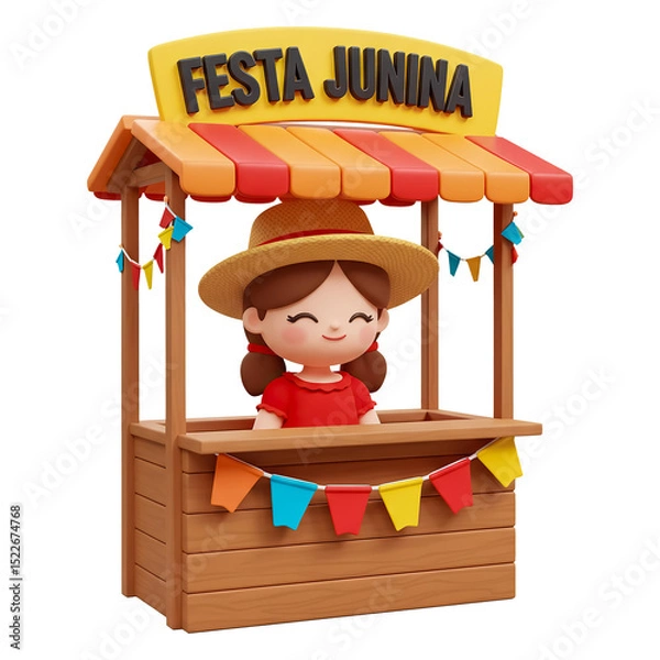 Obraz Mulher Caipira em Festa Junina