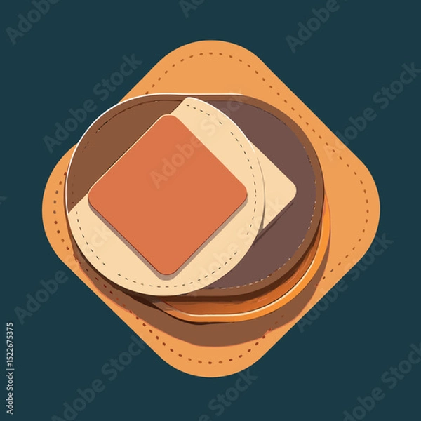 Obraz minimalist leather coasters with elegant designs